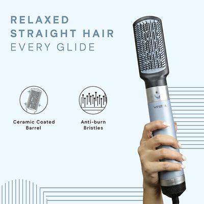 Winston 5 in 1 Hair Blow Brush Multi Styler with Auto Wrap Curler, Blow Brush, Straightening Brush, Dryer, and Curl Enhancer Suitable for All Hair Types- ICE BLUE 1s 1's - Hair Dryers