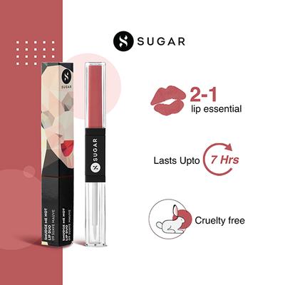 SUGAR Cosmetics Smudge Me Not Lip Duo - 09 Suave Mauve (Mauve) 3.5 ml - Lipsticks