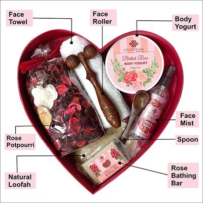Kazarmaa Romantic rose heart gift set 1000 gm - Facial Kits