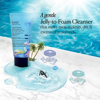 Belif Aqua Bomb Jelly Cleanser 30 ml - Face Wash & Cleansers