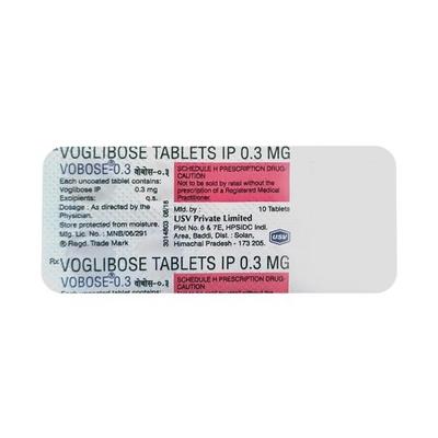 Vobose 0.3mg Tablet 10'S - Diabetes-Ant