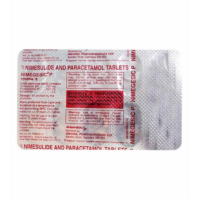 Nimegesic P Tablet 10'S - Pain relief-Nsa