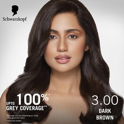 Schwarzkopf Simply Colour Permanent Hair Colour For 100% Grey Coverage - 3.00 Dark Brown 142.5ml - Crème