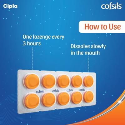 Cofsils Lozenges - Orange 10's - Sore Throat Lozenges