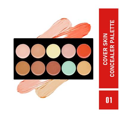 Matt Look Cover Skin Concealer Palette Full Coverage Color Correcting formula for Face Makeup - 01 18 gm - Concealer