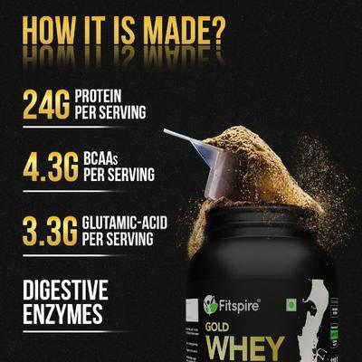 Fitspire Advanced Isolate Gold Whey Protein 1 Kg 30 Servings Coffee 1's - Whey Proteins