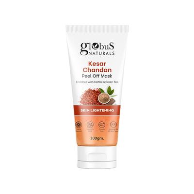 Globus Naturals Kesar Chandan Peel Off Mask Enriched with Coffee & for Skin Lightening 100Gm - Masks & Peels