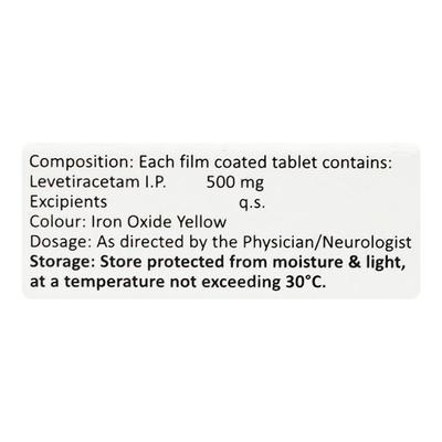 Keppra 500mg Tablet 10'S - Epilepsy/Convulsion-Ant