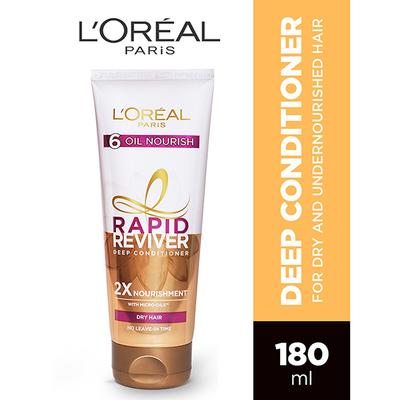 L'Oreal Paris Rapid Reviver 6 Oil Nourish Deep Conditioner 2X Nourishment with Micro Oils 180ml - Conditioners