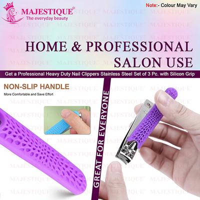 Majestique Nail Clippers Set, Sharp Stainless Steel, Fingernail and Toenail Cutter- Multicolor 1's - Body Scrubbers & Brushes