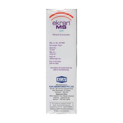 EKRAN MS SPF 50 UVA-UVB PA+++ SUNSCREEN Gel 50gm - Sunscreen Preparations-Emo