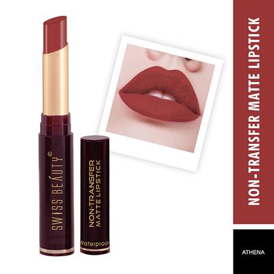 Swiss Beauty Non-Transfer Matte Lipstick - (Athena) 2 gm - Lipsticks