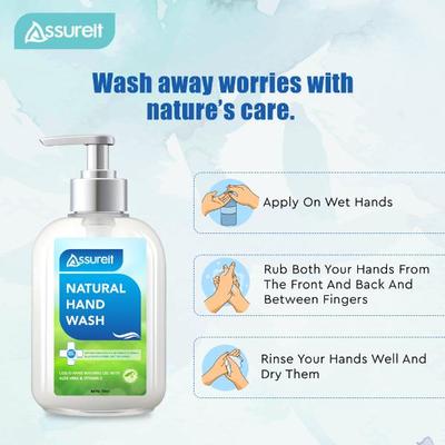 Assureit Natural Hand Wash With Aloe Vera & Vitamin E 250 ml - Hand Wash & Soaps