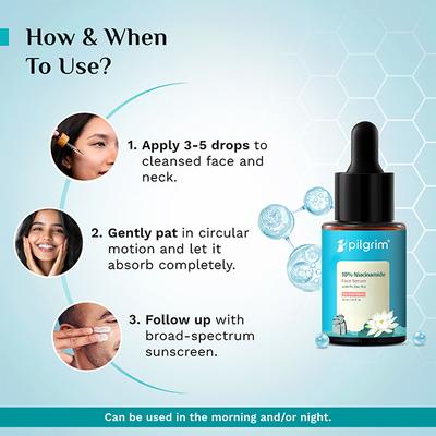 Pilgrim 10% Niacinamide Face Serum For Acne Marks 30 ml - Face Mists
