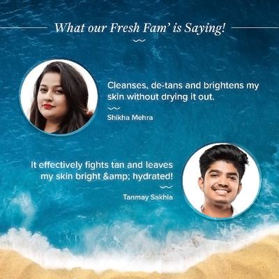 Aqualogica Detan + Smoothie Face Wash With Cherry Tomato & Glycolic Acid For Bright & De-Tanned Skin 100 ml - Face Washes