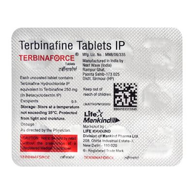 Terbinaforce 250mg Tablet 7'S - Fungal Infections-Anf