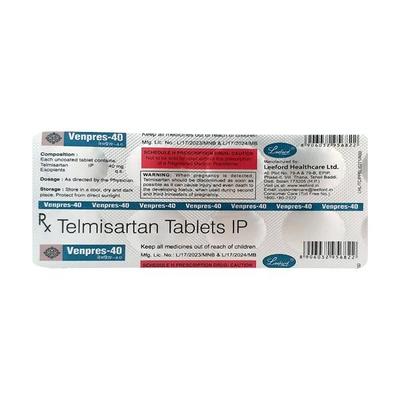 Venpres 40mg Tablet 10'S - Hypertension-Ang