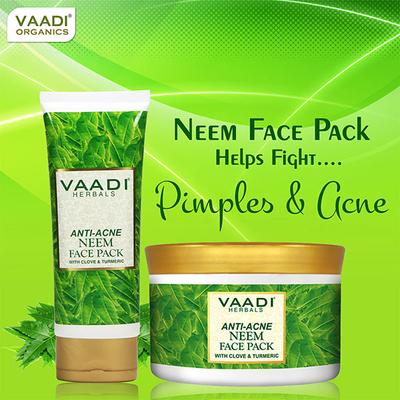 Anti Acne Neem Face Pack With Clove And Turmeric 600 gm - Face Packs