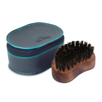 Man Arden Boar Bristle Beard Brush with Leather Pouch 1's - Beard Comb