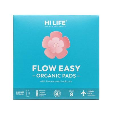 Hi Life Flow Easy Organic Pads 8's - Sanitary Napkins