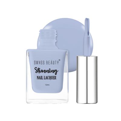 Swiss Beauty Stunning Nail Lacquer Shade - Powder Sky 10 gm - Nail Polish