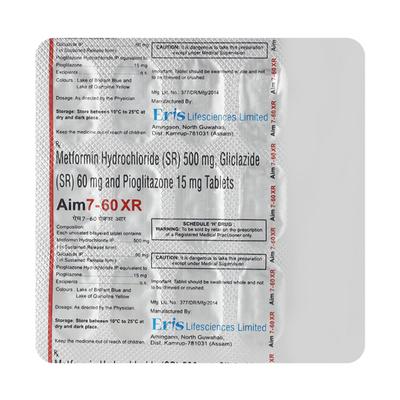 Aim7 60 XR Tablet 15'S - Diabetes-Ant