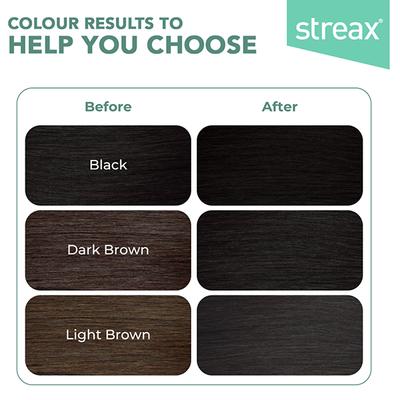 Streax Hair Colour - Natural Black (60gm+60ml+20gm) 1's - Crème