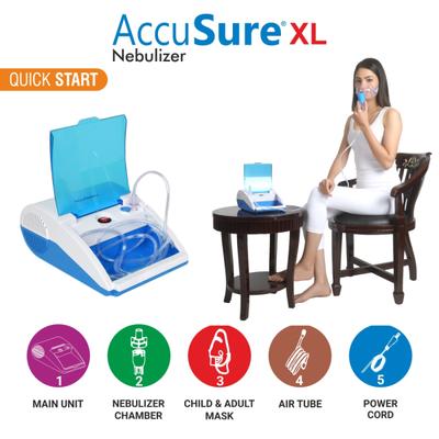 AccuSure Nebulizer (XL) Machine For Adults & Kids 1's - Blood Pressure Monitors