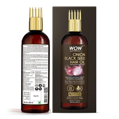 Wow Life Science Onion Hair Oil with Comb 200 ml - Hair Oils