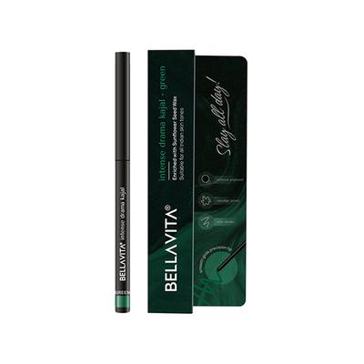 Bellavita Intense Drama Kajal Green 0.3 gm - Kajal & Kohls