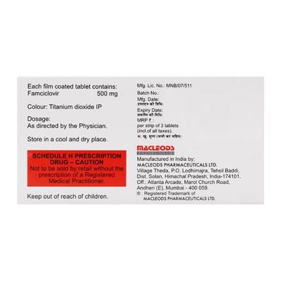 Famcimac 500mg Tablet 3'S - Viral infections-Ant