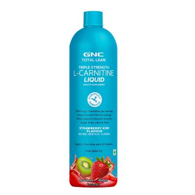GNC Total Lean Triple Strength L - Carnitine Liquid - Strawberry Kiwi 450 ml - Weight Loss