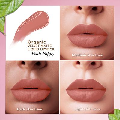 Organic Harvest Velvet Matte Liquid Lipstick - Pink Poppy 2.6 ml - Liquid Lipsticks