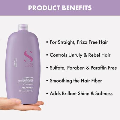 Alfaparf Milano Semi Di Lino Smoothing Low Shampoo - Dry, Frizzy Hair, Smooth Hair 1000 ml - Shampoos