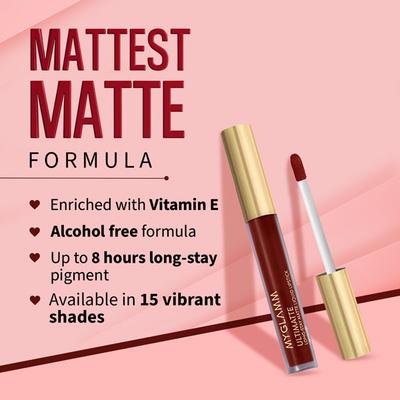 MyGlamm Ultimatte Long Stay Matte Liquid Lipstick-Plum Beauty 2.5 ml - Lipsticks