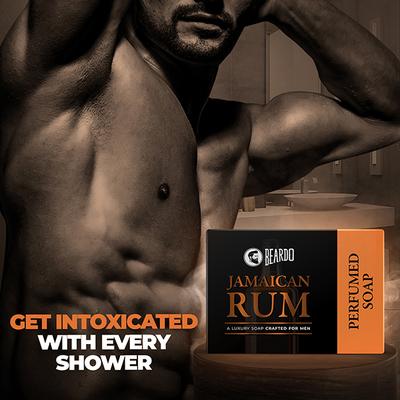 Beardo Jamaican Rum Perfumed Soap A Luxury Soap Vrafted for Men 75gm each 5's - Soaps