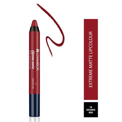 Chambor Extreme Matte Long Wear Lip Colour - Desired Red 16 2.8 gm - Lipsticks