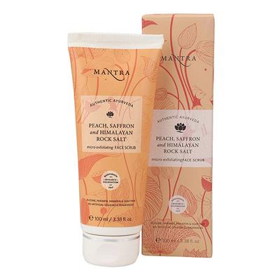 Mantra Peach Saffron and Himalayan Rock Salt Micro Exfoliating Face Scrub 100 ml - Face Scrubs
