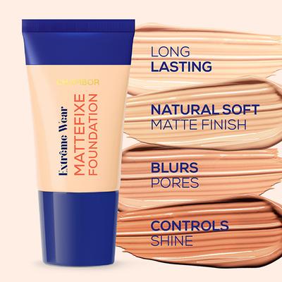 Chambor Extreme Wear Matte fix Foundation tube, 24HR Long-Lasting, Matte Finish, Shade 404 20 ml - Foundation