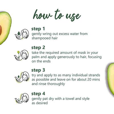 Plum Avocado Nourish-Up Hair Mask 250 gm - Hair Masks & Packs