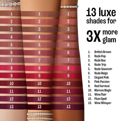 Lakme Bejewel 3D Matte Slim Bullet Lipstick with Vitamin E for Hydrated Lips - British Brown 3.6g - Lipsticks