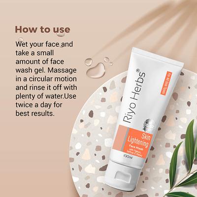 Riyo Herbs Skin Lightening Face Wash with Papaya Saffron & Honey 100 ml - Face Washes