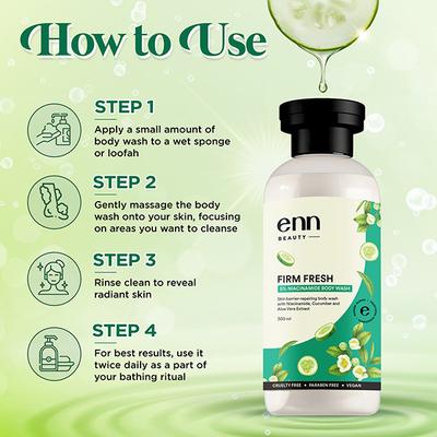 ENN Firm Fresh 5% Niacinamide Body Wash 300 ml - Shower Gels & Body Wash