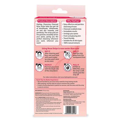 Hiphop Skincare Deep Cleansing Charcoal Nose Strips For Women - 10 Strips 1's - Masks & Peels