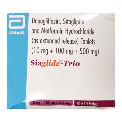 SIAGLIDE TRIO 500 Tablet 10's - Diabetes-Ant