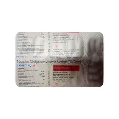 CADMET TRIO 25 Tablet 10's - Hypertension-Ana