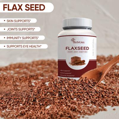 Herbal Max Flaxseed Capsules 60's - Omega Fish Oil Fatty Acids