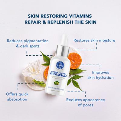 The Mom's Co. Natural Vita Rich Face Serum with Vitamins C Hyaluronic Acid 8ml - Scrubs & Exfoliants