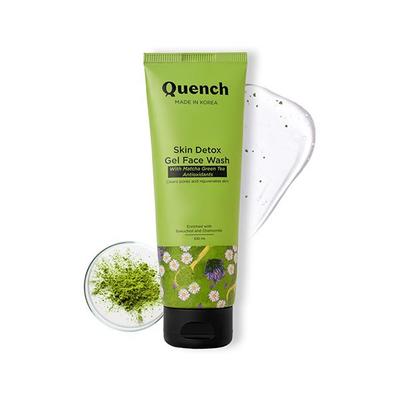 Quench Botanics Matcha Green Tea Face Wash Detoxifies and Purifies Skin for Oil & Acne Control 100 ml - Scrubs & Exfoliants