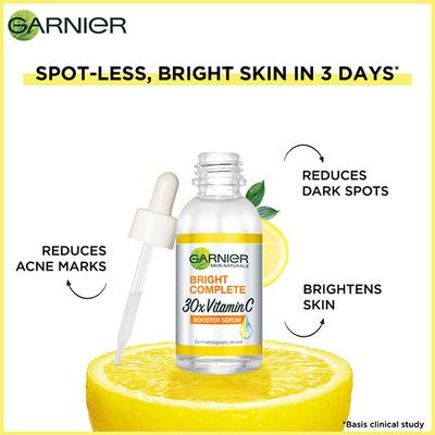 Garnier Bright Complete Vitamin C Booster Serum for All Skin Types 30ml - Face Serum